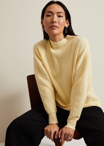 Phase Eight Hannah Funnel Neck Knitwear Yellow Australia | SB1249053